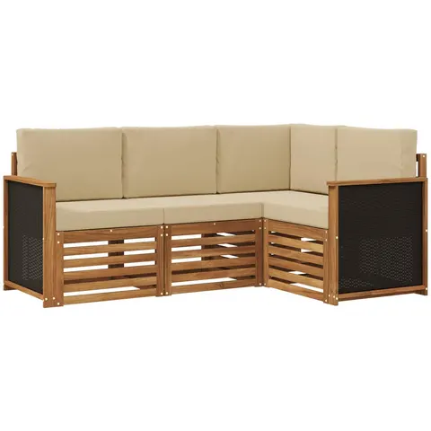 vidaXL Ensemble de canapés d'extérieur 4 pc Polyester – 690234 – image 2