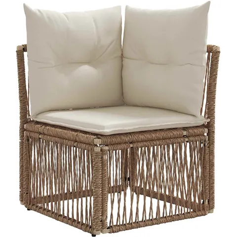 vidaXL Unité Canapé d'angle Beige polyrotin – image 2