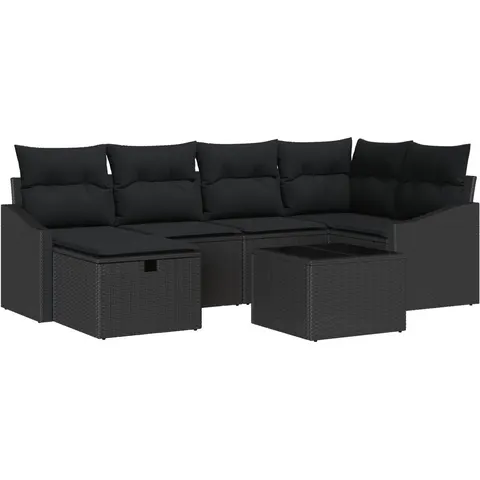 vidaXL Ensemble de Canapés 7 pc polyrotin – 407436 – image 2