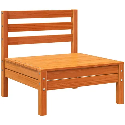 vidaXL Corner Sofa Solid pine wood Brun cire Single unit size – image 2