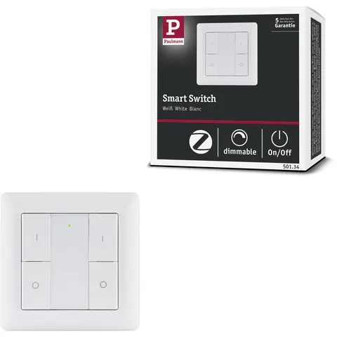 Wandschakelaar Smart Home Zigbee 3.0 On/Off/Dimm Wit – afbeelding 2