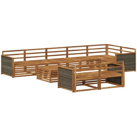 vidaXL Ensemble de canapés d'extérieur 9 pc – 709141 – image 2