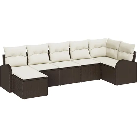 vidaXL Ensemble de Canapés 7 pc Marron polyrotin – 350688 – image 3