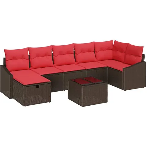 vidaXL Ensemble de Canapés 8 pc polyrotin – 395160 – image 2