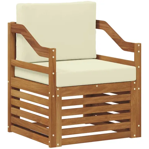vidaXL Ensemble de canapés d'extérieur Naturel et Crème – 563488 – image 2