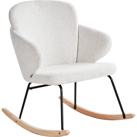 VIKEN - Schommelstoel - Wit - Polyester – afbeelding 2