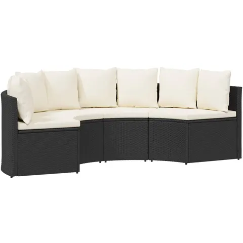 vidaXL Ensemble de Canapés 4 pc Noir – image 2