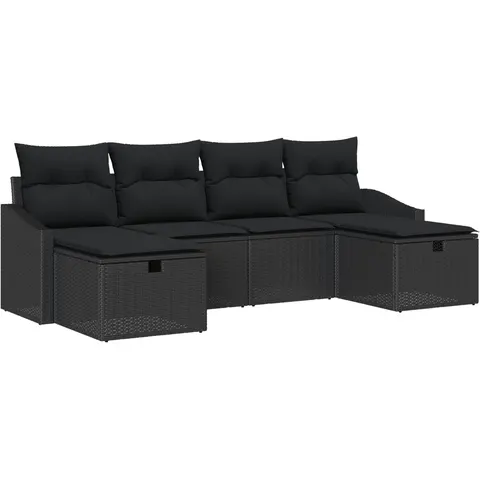 vidaXL Ensemble de Canapés 6 pc polyrotin – 407733 – image 2