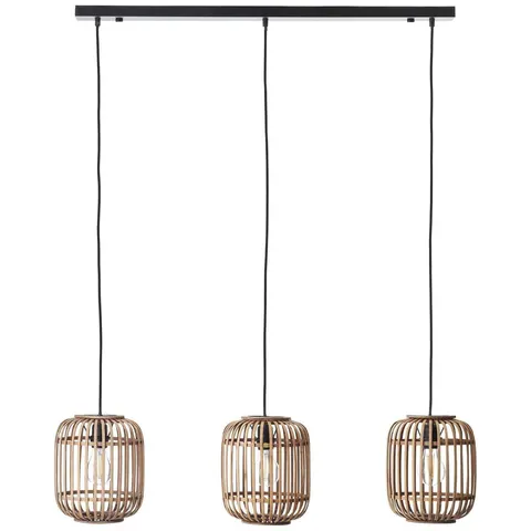 Rotan hanglamp "Woodrow" 3-lichts – afbeelding 2