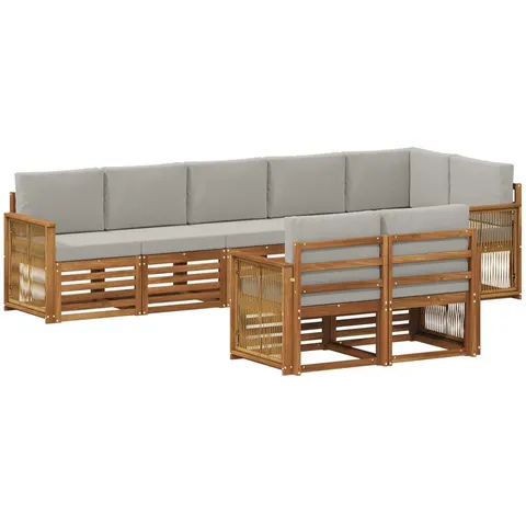 vidaXL Ensemble de canapés d'extérieur 7 pc 8 place – 692467 – image 2