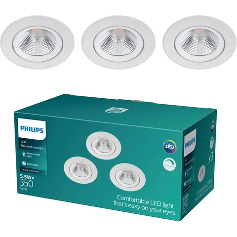 Philips Sparkle inbouwspot - 3-lichts - wit – afbeelding 2