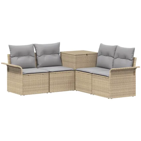 vidaXL Ensemble de Canapés 5 pc Beige et Gris clair – 873937 – image 3