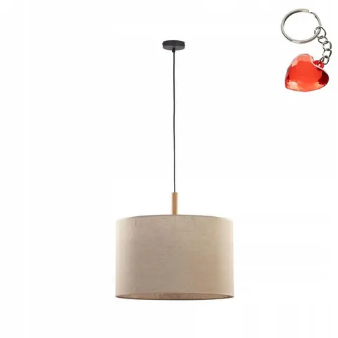 DEVA NATURE hanglamp E27 15W beige metaal/hout - TK Lighting – afbeelding 2