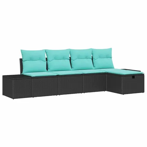 vidaXL Ensemble de Canapés 4 pc polyrotin – 408167 – image 2