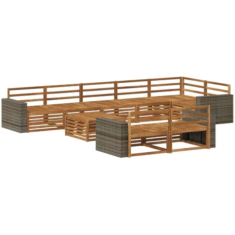 vidaXL Ensemble de canapés d'extérieur 9 pc – 709349 – image 2