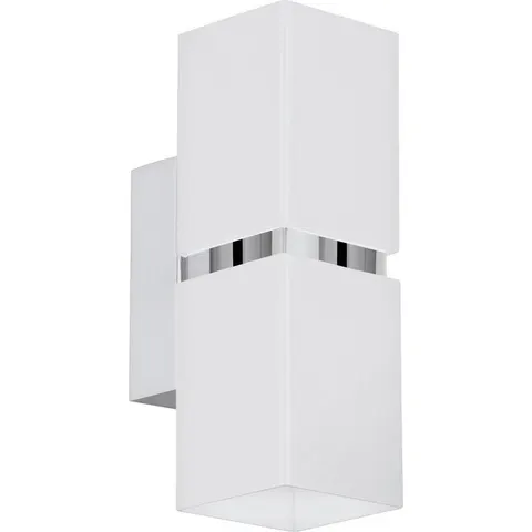 EGLO Passa - Wandlamp - 2 Lichts - Chroom, Wit – afbeelding 2