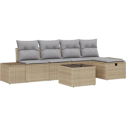 vidaXL Ensemble de Canapés 5 pc polyrotin – 408204 – image 2