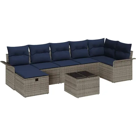 vidaXL Ensemble de canapé de jardin 8 pc Poly rotin – 403650 – image 3