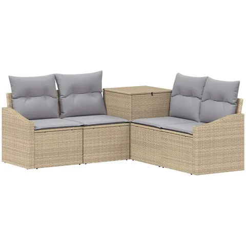 vidaXL Ensemble de Canapés 5 pc Beige et Gris clair – 874736 – image 3