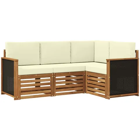 vidaXL Ensemble de canapés d'extérieur 4 pc Polyester – 690203 – image 2