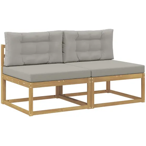vidaXL Sofa de milieu extérieur 2 pc 2 place Polyester – 517813 – image 3