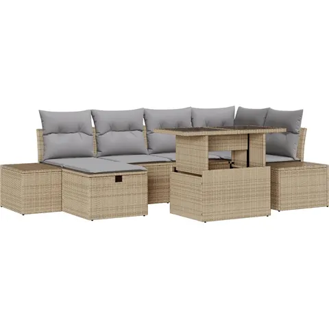 vidaXL Ensemble de canapé de jardin 7 pc polyrotin – 400802 – image 3