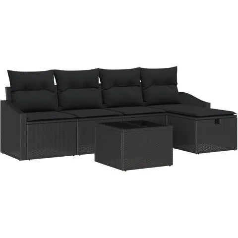 vidaXL Ensemble de Canapés 6 pc polyrotin – 407238 – image 2