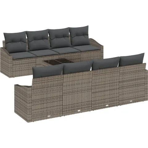 vidaXL Ensemble de Canapés 7 pc Gris polyrotin – 355898 – image 3