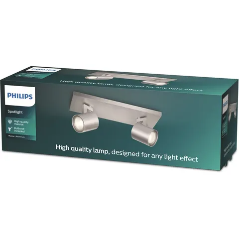 Philips Runner opbouwspot - 2-lichts - aluminium – afbeelding 2