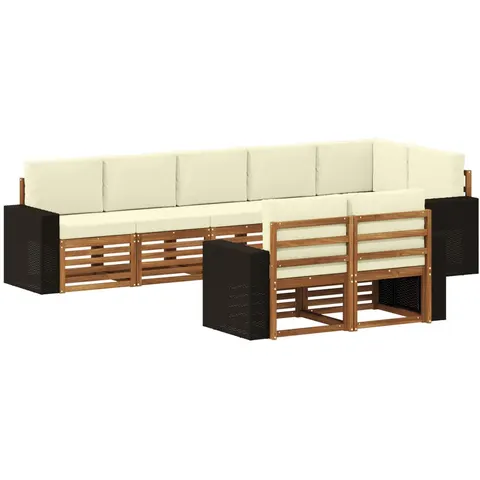 vidaXL Ensemble de canapés d'extérieur 8 pc Polyester – 692504 – image 2