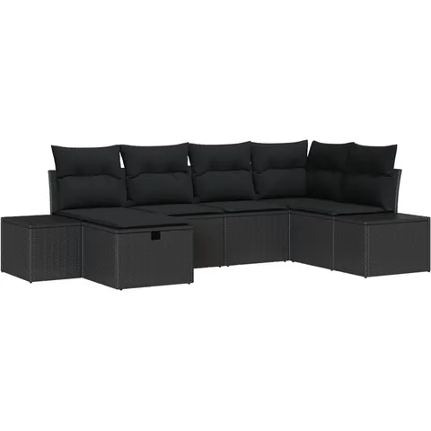 vidaXL Ensemble de Canapés 6 pc polyrotin – 408334 – image 2