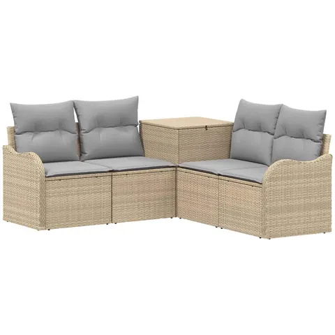 vidaXL Ensemble de Canapés 5 pc Beige et Gris clair – 874156 – image 3