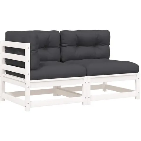 vidaXL Patio Sofa White Pine – image 3