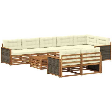 vidaXL Ensemble de canapés d'extérieur 9 pc – 709158 – image 2