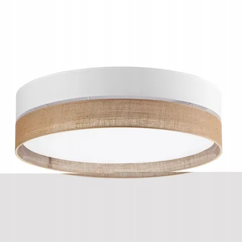 Moderne Jute Plafondlamp Wit - Linobianco – 6578 – afbeelding 2