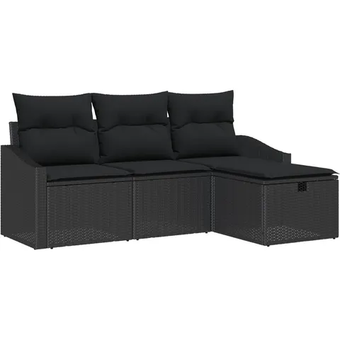 vidaXL Ensemble de Canapés 4 pc polyrotin – 407030 – image 2