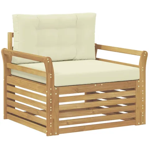 vidaXL Canapé d’extérieur Polyester Blanc – 651659 – image 2