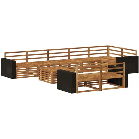 vidaXL Ensemble de canapés d'extérieur 9 pc – 709295 – image 2