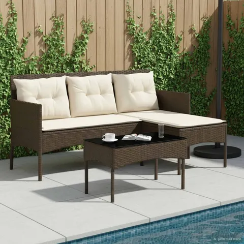 vidaXL Ensemble de canapé de jardin 2 pc polyrotin – 591882 – image 2