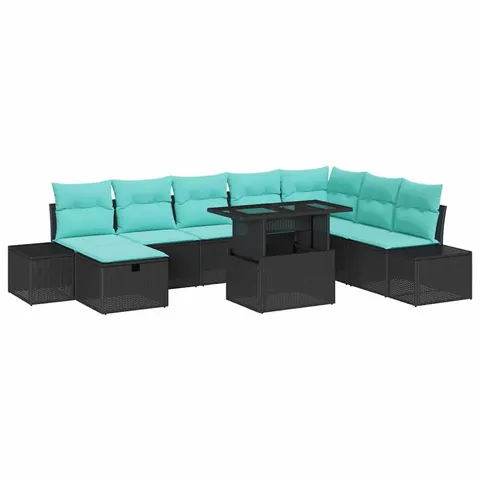 vidaXL Ensemble de canapé de jardin 9 pc polyrotin – 401069 – image 2