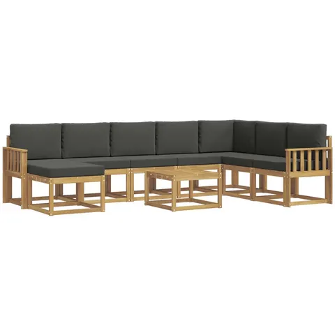 vidaXL Ensemble de canapés d'extérieur 9 pc 8 place – 785893 – image 3