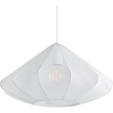EGLO Dolwen Hanglamp - E27 - 110 cm - Wit - Textiel – afbeelding 2