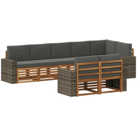 vidaXL Ensemble de canapés d'extérieur 8 pc Polyester – 692573 – image 2