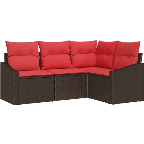 vidaXL Ensemble de Canapés 4 pc Marron polyrotin – 962904 – image 2