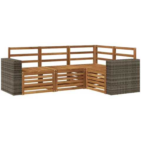 vidaXL Ensemble de canapés d'extérieur 4 pc Polyester – 690449 – image 2