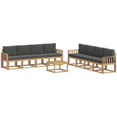 vidaXL Ensemble de canapés d'extérieur 9 pc 8 place – 779243 – image 3