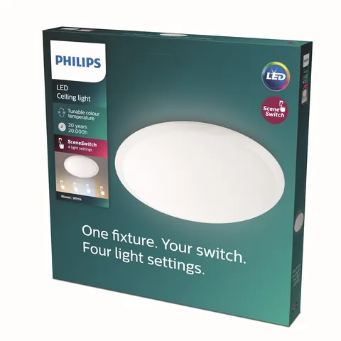 Philips Wawel plafonnière - wit - groot - 36 W – afbeelding 2