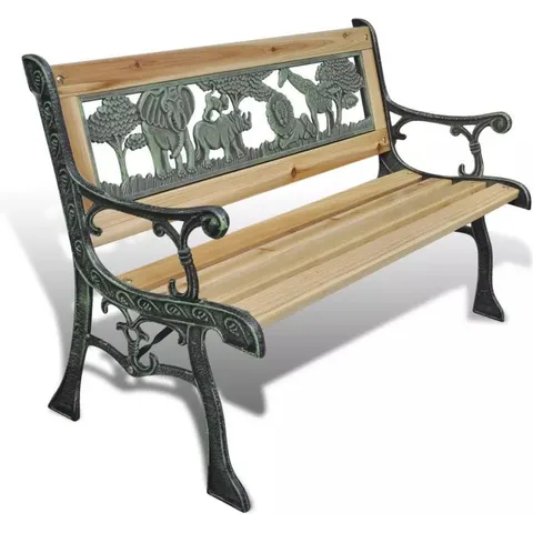 vidaXL - Kindertuinbank - 84 - cm - hout – afbeelding 2