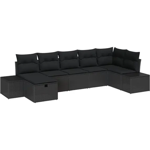 vidaXL Ensemble de Canapés 7 pc polyrotin – 408532 – image 2