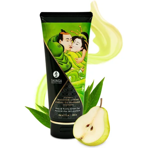 Shunga - Massage Crème - Pear & Exotic Green Tea – afbeelding 2